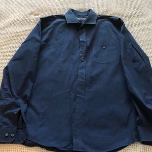 Thomas Payne dress shirt Blue Lge Good cond